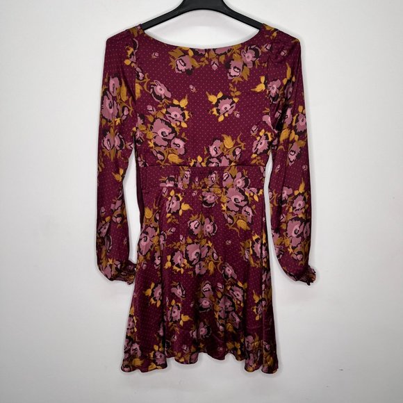 Free People Women's Dress 12 Morning Light Mini Floral Dress Purple 12 - Picture 3 of 9